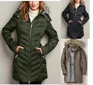 Neu mit Etikett Eddie Bauer 14Y Sun Valley Down Parka Mantel für Damen 650 FP 3 Farben verfügbar - Bild 1 von 4