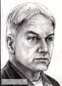ACEO Original signed Art card –TV-NCIS- Mark Harmon –Leroy Jethro Gibbs - Luther