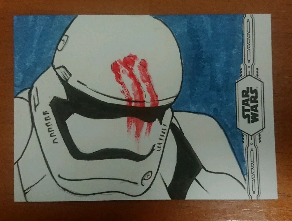 Topps Star Wars Chrome 2019 bloody stormtrooper AP Sketchcard  - Image 1 of 1
