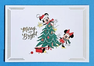 Merry Christmas/ Minnie & Mickey Mouse Greeting Card (+ Envelope) - Picture 1 of 4