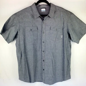 Camicia Columbia grigia sotto esposizione SS uomo taglia XL con bottoni outdoor  - Foto 1 di 12