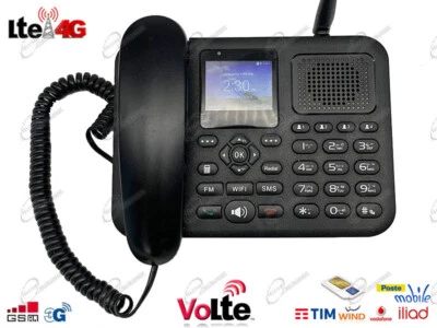 Telefono Fisso 4G LTE Hotspot Wi-F Bluetooth per SIM Menù Italiano Tasti Grandi - Immagine 1 di 3