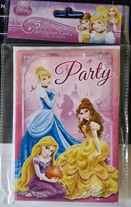 Disney Princess Prinzessinnen Einladungen Einladungskarten 5 Stück +Umschläge - Bild 1 von 1