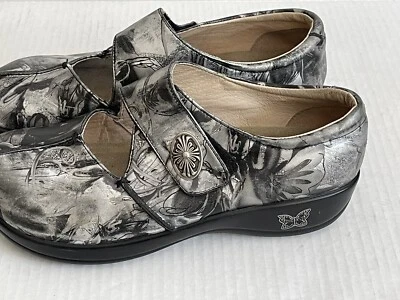 Zuecos cómodos Alegria KAI-371 Kaitlyn pátina negra cuero MaryJane 37 EE. UU. ~6,5-7 Foto 1 de 4