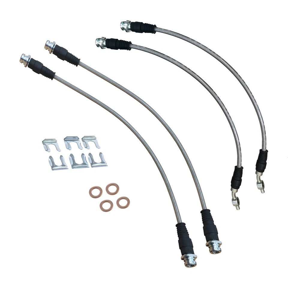 ATI EXTENDED BRAIDED BRAKE LINE KIT - FITS NISSAN NAVARA D40 D23 NP300 - image 1 of 1