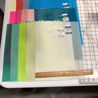 Quick-Count 7 Mesh Plastic Canvas 10.5 x 13.5" by Uniek -Variety of Color Choice - Image 1 of 2