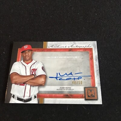 2020 Topps Museum Collection Juan Soto Archival Copper Auto Autograph #46/50 - Image 1 of 2