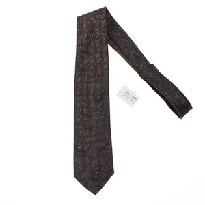 Italo Ferretti NWT Neck Tie in Navy/Gold with Subtle Mini Paisleys Silk Blend - Picture 1 of 10