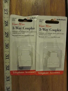 2 white RadioShack model # 279-447 Four Wire 3 Way Couplers with free shipping! - Bild 1 von 1
