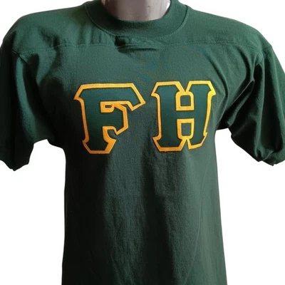 Single Stitch Vintage T-shirt Mens SMall 1980's Eagle USA NOS 4-H Greek Letter - Image 1 of 4