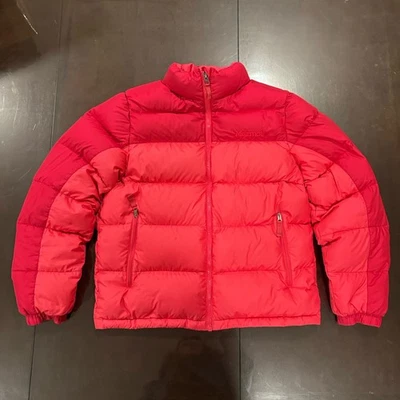 Chaqueta acolchada Marmot Kids 650 plumón XLarge rosa rojo bloques de color cálido invierno Foto 1 de 4