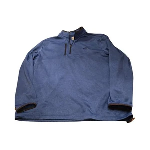 Callaway Men's Blue 2XL UPF 50+ Tech Fleece 1/4 Zip Golf Pullover Sweatshirt  - Picture 1 of 7