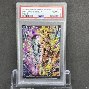 PSA 10 Japanese Dragon Ball Itajaga Card Son Goku Frieza Full Art Secret Rare - Picture 1 of 2