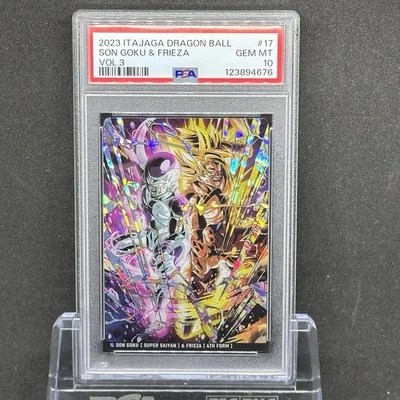 PSA 10 Japanese Dragon Ball Itajaga Card Son Goku Frieza Full Art Secret Rare - Image 1 of 2