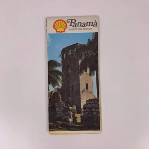 Vintage Panama Shell Gas Road Map 1972 sehr guter Zustand - Bild 1 von 3