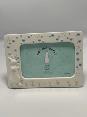 VTG Pat The Bunny Picture Frame Photo 4x6 Baby Book Nursery Decor Shower Gift - Image 1 of 4