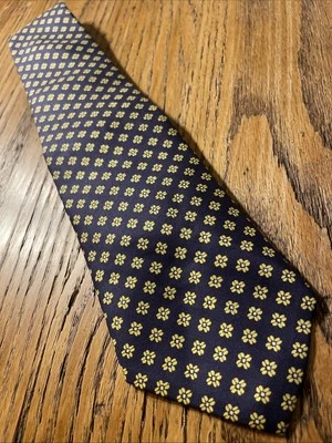 Corbata de foular de seda Brooks Brothers usada en excelente estado etiqueta negra impresa en Reino Unido Foto 1 de 4