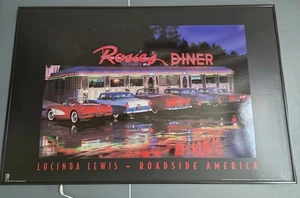 Poster Rosie's Diner 36"x24" quadro illuminato Lucinda Lewis Roadside America - Foto 1 di 6