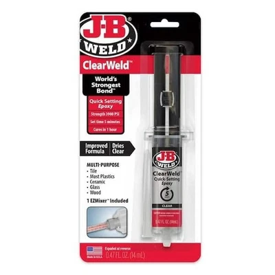 JB Weld 50114 ClearWeld Quick Setting Epoxy, Clear 0.47 oz. - Image 1 of 4