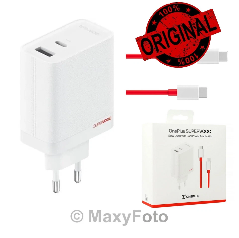 OnePlus 120W Dual Ports SuperVooc Adapter Cable Type-C 5461100631