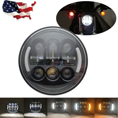 Faro LED de 5,75" con ojo angular apto para motocicleta Indian Scout & Bobber Foto 1 de 4