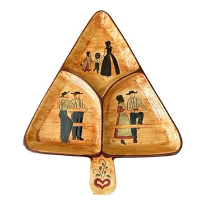 Vintage Pennsbury Keramik Baumform Geteilt Servierplatte Tablett 14,5" Amish - Bild 1 von 5