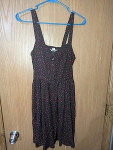 Hot Topic Black With Red Stars And Skulls Dress Gothic Women's Size Medium *Read - Picture 1 of 6