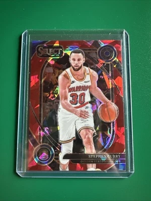 Panini Select Stephen Curry Courtside 2024 rojo hielo agrietado Prizm Foto 1 de 4