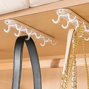 Rack Hanger Holder Door Hat Home Kitchen Office Metal Robe Under Shelf - Picture 1 of 12