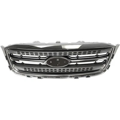 Grille Chrome Shell and Gray Insert For 2010-2012 For Ford Taurus Limited SE SEL Foto 1 de 4