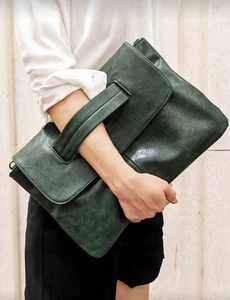 Grün Luxus Umschlag Clutch Tasche Handtasche Designer Damen Handtasche Vintage Neu Schlitz - Bild 1 von 7