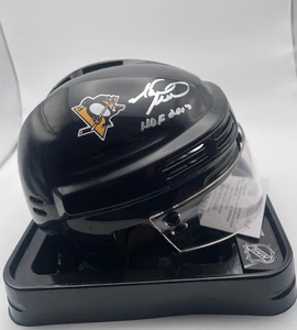 PITTSBURGH PENGUINS MARK RECCHI AUTOGRAPHED Signed Black Mini helmet HOF JSA! - Picture 1 of 1