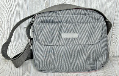 Timbuk2 cinza Chevron alça ajustável bolsa tiracolo expansível ganchos para bicicleta - Imagem 1 de 4