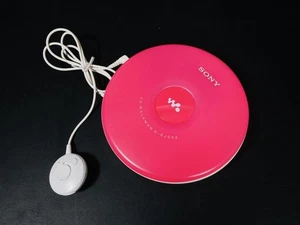 Sony D-EJ002 Portable CD Player Walkman Pink remote control Used Discman Tested - Picture 1 of 4