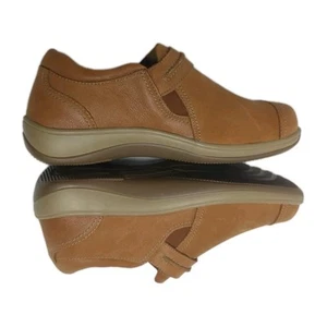 Orthofeet Solerno Shoes Tan Leather Womens 7.5 Xtra Wide VeIcro Comfort Ortho - Picture 1 of 12