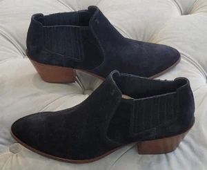 TOD'S Negro Gamuza Tacón Bajo Bloque Botines Botas Zapatos Para Mujer 39 9 $625 - Imagen 1 de 13
