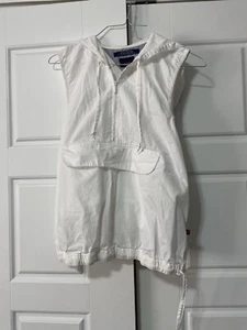 Vintage Tommy Jeans Women's Windbreaker Hooded Vest Size Small - Picture 1 of 6