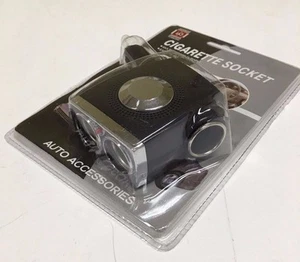 BLACK Y-TYPE 3-WAY LED CAR CIGARETTE LIGHTER SOCKET SPLITTER CHARGE ADAPTER - Picture 1 of 5