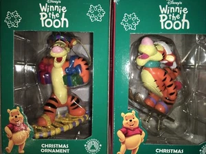 Disney Christmas Winnie the Pooh Tigger Snowshoe & Spring Ski’s (2) Ornaments - Picture 1 of 17