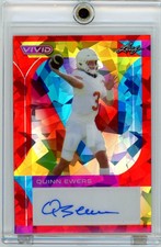 2023 Leaf Vivid Orange Cracked Ice /8 Quinn Ewers Rookie Auto Texas Longhorns