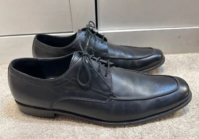 HUGO BOSS Mens Shoes Black Leather Lace Up Derby Leather Lining UK Size 10 - Image 1 of 4