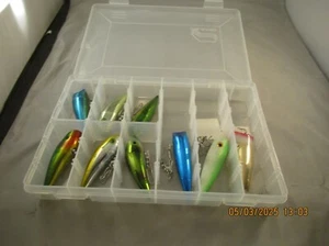 9 Vintage Luhr Jensen J-Plug Salmon 5.5 Inch No Rattle W Hooks never used vg - Picture 1 of 24