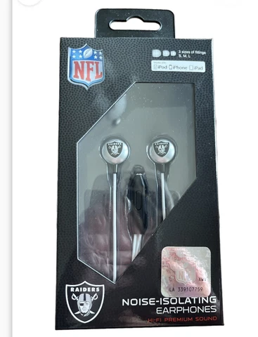 NFL Aminco Las Vegas Raiders Noise Isolating Earphones Cover