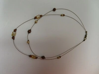 Collar gargantilla alambre ámbar 15-16" Foto 1 de 3