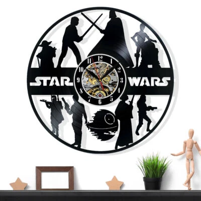 Reloj de Pared Disco Vinilo Star Wars Regalo Ideas Sorpresa Amigos Cumpleaños Decoración Foto 1 de 4