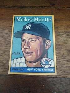 Baseball Art Card Print of Mickey Mantle, 1958, print edition of 500 - Picture 1 of 2