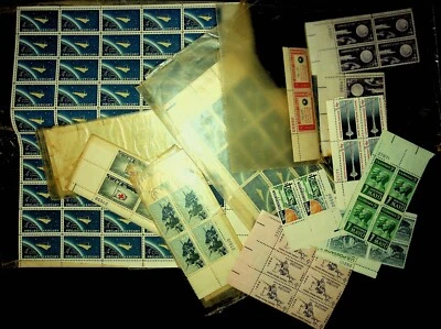 AMERICAN POSTAGE STAMP  PARTIAL BLOCK LOT - B4-5 - Image 1 of 4