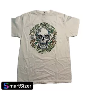 Leave It Better Than You Found It Daisy Skull Flowers Graphic Tee Adult Size S - Picture 1 of 3