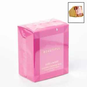 Estee Lauder Golden Cocktail Ring Beautiful Solid Perfume Compact Sealed Box NEW - Picture 1 of 3