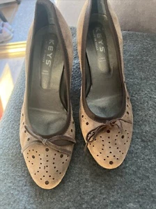 Tolle Pumps Gr 39 Braun Echtes Leder Dirndl Top - Bild 1 von 9